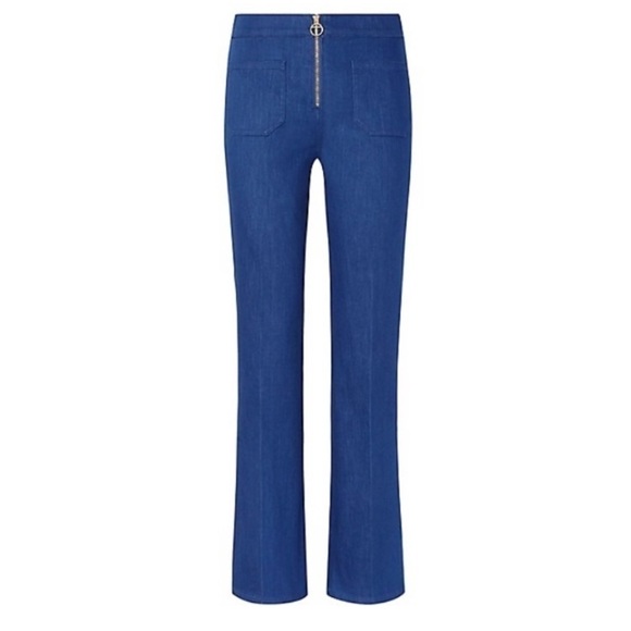 Nwot Tory Burch Luisa Zip-Front Flare Jeans - Picture 10 of 10